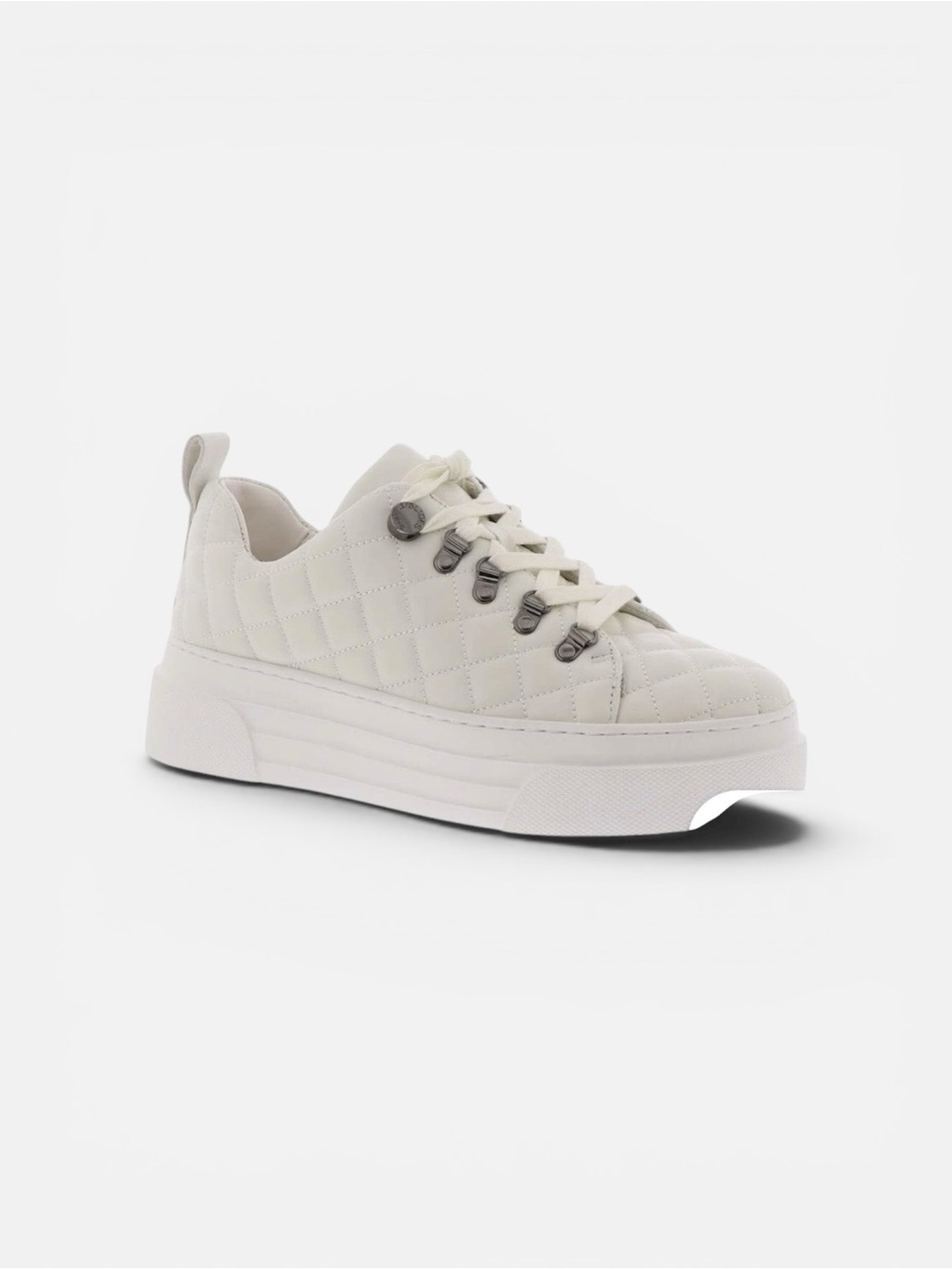 J Slides Aimee Quilted Platform Sneakers - Off-White. Size 9.5